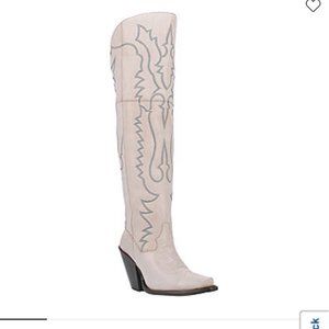Dan Post Loverly Women's Leather Knee High Boots Cowboy Western